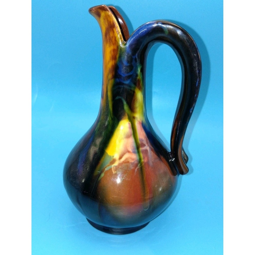 Vintage Devon Pottery Mottled Glaze Jug Pitcher – Made in England - Picture 4 of 5